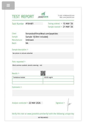 Certificado de analisis CoA 05