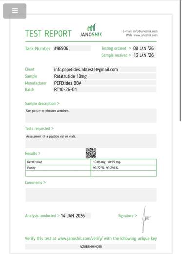 Certificado de analisis CoA 11