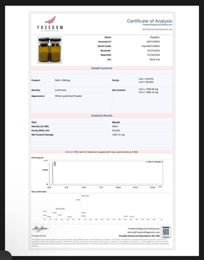 Certificado de analisis CoA 26