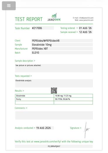 Certificado de analisis CoA 51