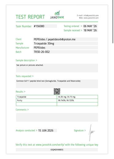 Certificado de analisis CoA 58