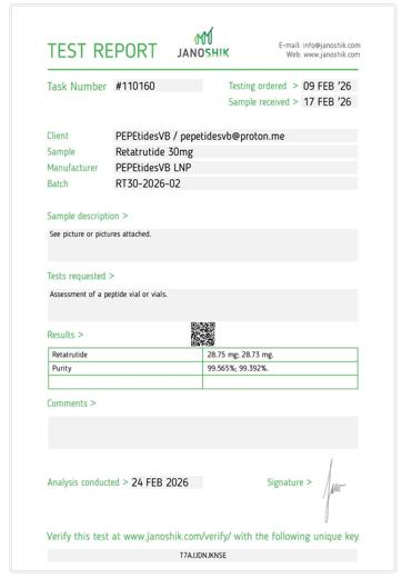 Certificado de analisis CoA 61
